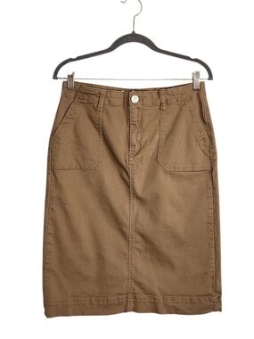 Inherit Khaki Straight Knee-Length Skirt Size 11/12